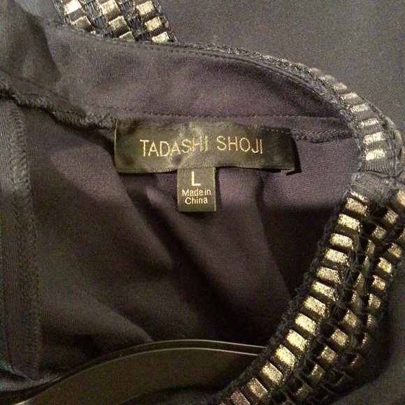 Tadashi Shoji boat neck silver threaded gown - Picture 6 of 14